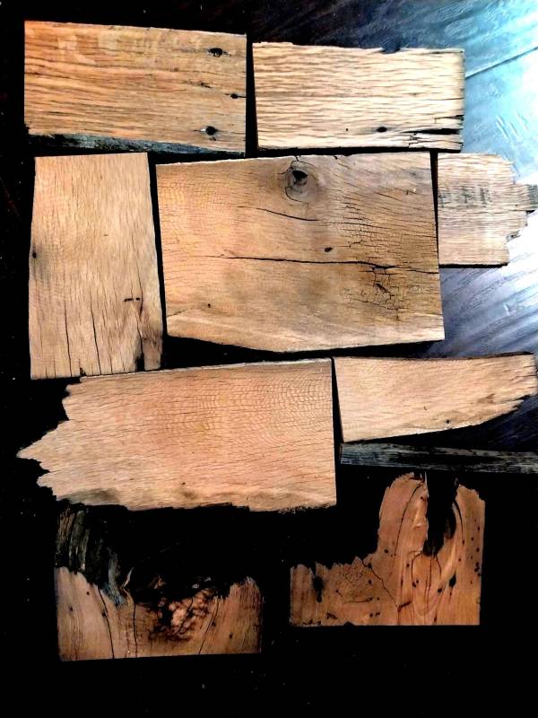 Reclaimed wood, red oak