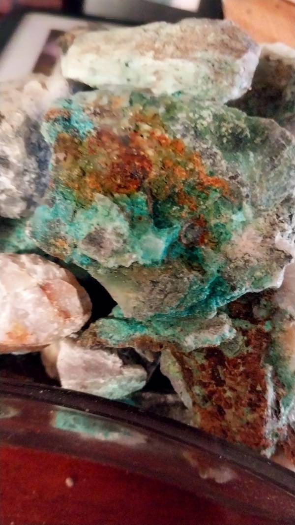 Gold, platinum, copper and silver ore